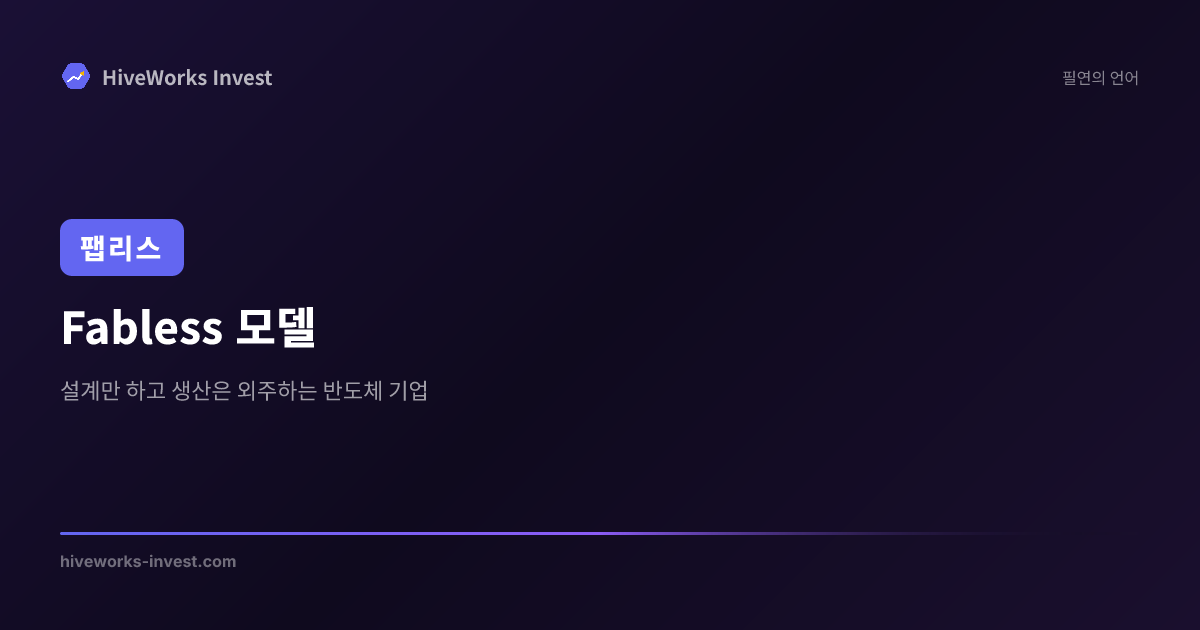 팹리스(Fabless)란? 뜻, 구조, NVIDIA·AMD 사례 | HiveWorks Invest